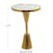 Gold Metal Contemporary Accent Table, 16" x 16" x 24"